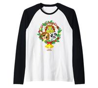 DreamWorks KouKou Holiday Character Wreath Camiseta Manga Raglan