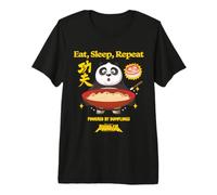 DreamWorks Kung Fu Panda Eat Sleep Repeat Dumplings Camiseta Premium