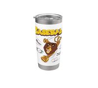 DreamWorks Madagascar Alex Baseball 90s Retro Vaso térmico de acero inoxidable de doble pared