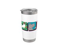 DreamWorks Madagascar All Over Print 90s Retro Vaso térmico de acero inoxidable de doble pared