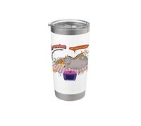 DreamWorks Madagascar Melman & Gloria Binge Watch Retro Vaso térmico de acero inoxidable de doble pared