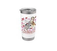 DreamWorks Madagascar Melman & Gloria Retro Love Vaso térmico de acero inoxidable de doble pared