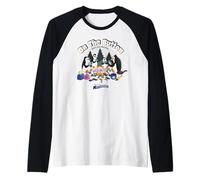 DreamWorks Madagascar Penguins Retro Campfire Camiseta Manga Raglan