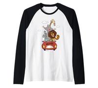 DreamWorks Madagascar Road Trip 90s Retro Camiseta Manga Raglan