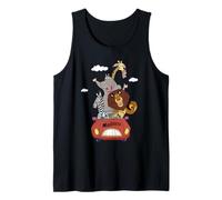DreamWorks Madagascar Road Trip 90s Retro Camiseta sin Mangas