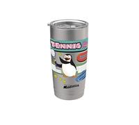 DreamWorks Madagascar Skipper Tennis 90s Retro Vaso térmico de acero inoxidable de doble pared