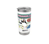 DreamWorks Madagascar Skipper Tennis 90s Retro Vaso térmico de acero inoxidable de doble pared