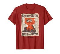 DreamWorks Puss In Boots: The Last Wish Gato con Botas Camiseta, Hombre, Arándano, 3XL