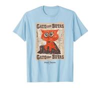 DreamWorks Puss In Boots: The Last Wish Gato con Botas Camiseta, Hombre, Azul Bebé, S