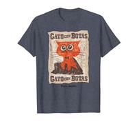 DreamWorks Puss In Boots: The Last Wish Gato con Botas Camiseta, Hombre, Azul Jaspeado, 4XL