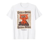 DreamWorks Puss In Boots: The Last Wish Gato con Botas Camiseta, Hombre, Blanco, 4XL