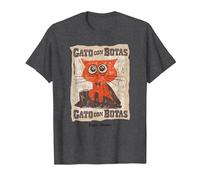 DreamWorks Puss In Boots: The Last Wish Gato con Botas Camiseta, Hombre, Jaspeado Oscuro, 5XL