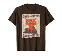 DreamWorks Puss In Boots: The Last Wish Gato con Botas Camiseta, Hombre, Marrón, 3XL