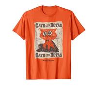 DreamWorks Puss In Boots: The Last Wish Gato con Botas Camiseta, Hombre, Naranja, XXL