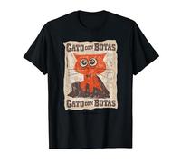 DreamWorks Puss In Boots: The Last Wish Gato con Botas Camiseta, Hombre, Negro, 4XL