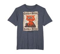DreamWorks Puss In Boots: The Last Wish Gato con Botas Camiseta, Hombre Tallas Grandes, Azul Jaspeado, 4X Alto