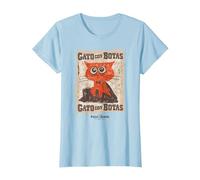 DreamWorks Puss In Boots: The Last Wish Gato con Botas Camiseta, Mujer, Azul Bebé, XL