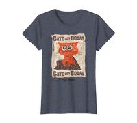 DreamWorks Puss In Boots: The Last Wish Gato con Botas Camiseta, Mujer, Azul Jaspeado, XS