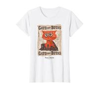 DreamWorks Puss In Boots: The Last Wish Gato con Botas Camiseta, Mujer, Blanco, XXL