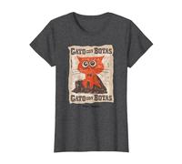 DreamWorks Puss In Boots: The Last Wish Gato con Botas Camiseta, Mujer, Jaspeado Oscuro, L