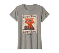 DreamWorks Puss In Boots: The Last Wish Gato con Botas Camiseta, Mujer, Pizarra, XXL