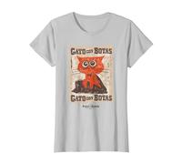 DreamWorks Puss In Boots: The Last Wish Gato con Botas Camiseta, Mujer, Plata, 3XL