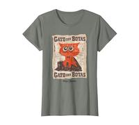 DreamWorks Puss In Boots: The Last Wish Gato con Botas Camiseta, Mujer, Verde Militar Jaspeado, S