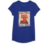 DreamWorks Puss In Boots: The Last Wish Gato con Botas Camiseta, Niñas, Azul Real, S