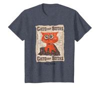 DreamWorks Puss In Boots: The Last Wish Gato con Botas Camiseta, Niños, Azul Jaspeado, 4 años