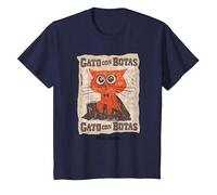 DreamWorks Puss In Boots: The Last Wish Gato con Botas Camiseta, Niños, Azul Marino, 4 años