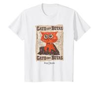 DreamWorks Puss In Boots: The Last Wish Gato con Botas Camiseta, Niños, Blanco, 2 años