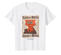DreamWorks Puss In Boots: The Last Wish Gato con Botas Camiseta, Niños, Blanco, 4 años