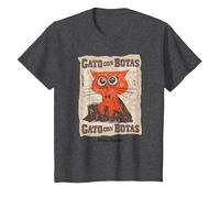 DreamWorks Puss In Boots: The Last Wish Gato con Botas Camiseta, Niños, Jaspeado Oscuro, 4 años