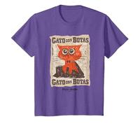 DreamWorks Puss In Boots: The Last Wish Gato con Botas Camiseta, Niños, Morado Jaspeado, 8 años