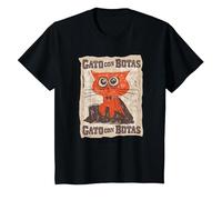 DreamWorks Puss In Boots: The Last Wish Gato con Botas Camiseta, Niños, Negro, 2 años