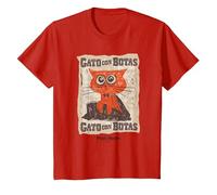 DreamWorks Puss In Boots: The Last Wish Gato con Botas Camiseta, Niños, Rojo, 4 años