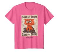 DreamWorks Puss In Boots: The Last Wish Gato con Botas Camiseta, Niños, Rosa Jaspeado, 8 años