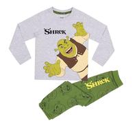 DreamWorks Shrek - 100% Algodón Pijama de Manga Larga, Shrek, 18-24 Meses: 92cm, Verde