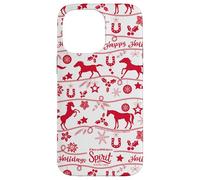 DreamWorks Spirit Riding Free Happy Holidays All-Over Print Carcasa para iPhone 14 Pro MAX