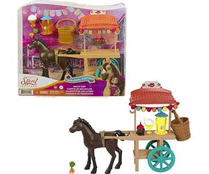 Dreamworks Spirit Spirit Stand del Festival con frutas y verduras Poni de juguete con accesorios de festival de caballos