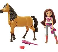 Dreamworks Spirit Spirit y Fortu Montamos a caballo Muñeca morena con caballo de juguete que cabalga solo y accesorios