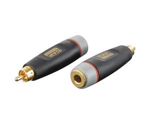 DREAMWORKS TROLLS Adaptador RCA macho a mono jack 6,3 hembra, 6,3 mm, estéreo a RCA macho, negro, interior, adaptador de audio, para auriculares, amplificador, reproductor de música