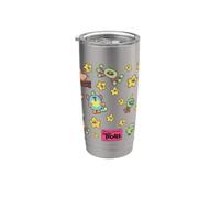 DreamWorks Trolls Lunar New Year Pink All-Over Print Vaso térmico de acero inoxidable de doble pared