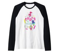 DreamWorks Trolls Party All Night Camiseta Manga Raglan