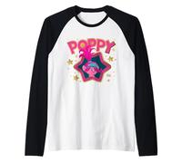 DreamWorks Trolls Poppy Star Power Portrait Camiseta Manga Raglan