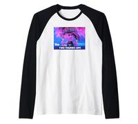 DreamWorks Trolls Punk Rock Poppy Thumbs Up Camiseta Manga Raglan