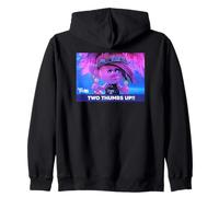 DreamWorks Trolls Punk Rock Poppy Thumbs Up Sudadera con Capucha