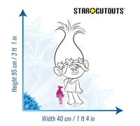 DREAMWORKS Trols Craft con Amapolas Color y Mantener Cut out con Poppy Mega Máscara, Multicolor, Pack de 2