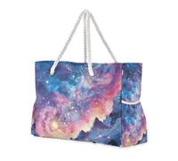 Dreamy and Colorful Starry Sky - Bolsa de trabajo de gran capacidad con bolsillos laterales, bolsa de mano, bolsa de playa, bolsa de piscina, bolsa de trabajo, bolsa de compras