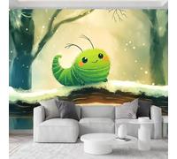 Dreamy Art - Papel pintado fotográfico de 500 x 280 cm, diseño de dibujos animados de bosque y nieve, oruga no tejida, decoración de pared para sala de estar, dormitorio de niños, decoración mural